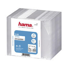 Hama CD Slim Box, obal na 1 cd/dvd, pr�hledn�, balen� 20 ks (cena za balen�)