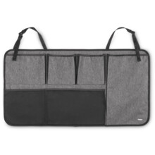 Hama organiz�r do kufru auta, p�ipevn�n� na zadn� stranu zadn�ch sedadel, polyester, �ed�/�ern�