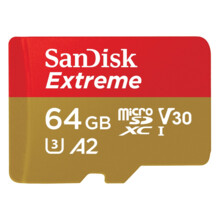 SanDisk Extreme microSDXC card for Mobile Gaming 64GB 170MB/s and 80MB/s , A2 C10 V30 UHS-I U3