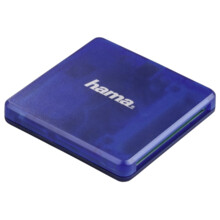 Hama multi �te�ka karet USB 2.0, SD/microSD/CF, modr�