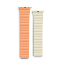Hama Fantastic Feel, �em�nek pro Apple Watch 42/44/45/49 mm, magnetick�, oran�ov�/b�ov�
