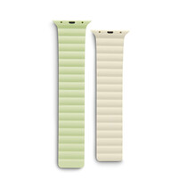 Hama Fantastic Feel, �em�nek pro Apple Watch 42/44/45/49 mm, magnetick�, zelen�/b�ov�