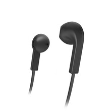 Hama sluch�tka s mikrofonem Advance, pecky, ploch� kabel, �ern�