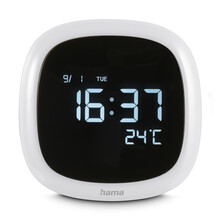 Hama Bora Bora, digit�ln� bud�k, zobrazen� teploty/datum, stm�vateln� no�n� sv�tlo, USB nap�jen�