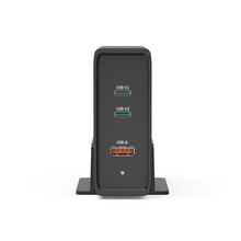 Hama USB nab�jec� stanice GaN, 2x USB-C PD, 1x USB-A QC, 140 W