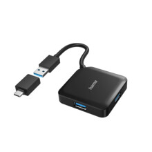 Hama USB hub, 4 porty, USB 3.2 Gen 1, USB-C adapt�r
