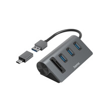Hama USB hub a �te�ka karet, 5 port�, USB-C adapt�r