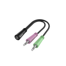 Hama headset redukce jack 3,5 mm 4p�l. na 2x jack vidlici