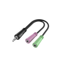 Hama headset redukce 2x jack 3,5 mm na jack 4p�l. vidlici