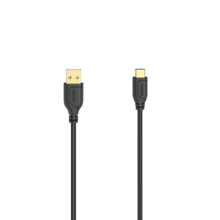 Hama USB-C 2.0 kabel typ A-C 0,75 m, Flexi-Slim, �ern�