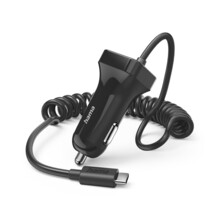 Hama nab�je�ka do vozidla s kabelem, USB-C, 2,4 A, 1 m