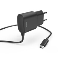Hama s�ov� nab�je�ka s kabelem, USB-C, 2,4 A, 1 m