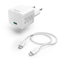 Hama set: rychl� USB nab�je�ka USB-C PD 20 W + kabel USB-C Lightning 1 m