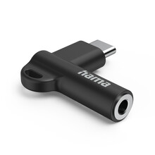 Hama audio adapt�r USB-C na jack 3,5 mm, aktivn�, kompaktn�