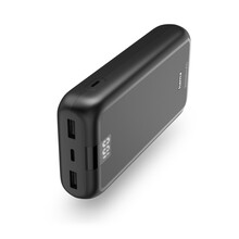 Hama Performance 20, powerbanka 20000 mAh, 3 A, v�stup: 1x USB-C, 2x USB-A, LED displej
