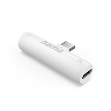 Hama audio adapt�r USB-C na jack 3,5 mm, aktivn�, USB-C nap�jen�