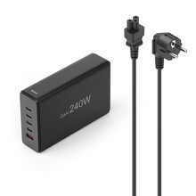 Hama USB nab�jec� stanice GaN, 4x USB-C PD, 1x USB-A QC, 240 W