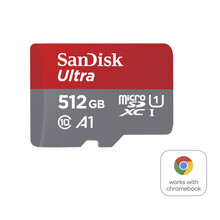 SanDisk Ultra microSDXC card for Chromebooks 512 GB, 150 MB/s, UHS-I, s adapt�rem