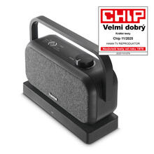 Hama bezdr�tov� p�enosn� TV reproduktor, nab�jec� z�kladna s 2,4 GHz vys�la�em, Bluetooth
