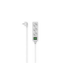 Hama prodlu�ovac� p��vod s vyp�na�em, 3x z�suvka schuko, 1,4 m, b�l�