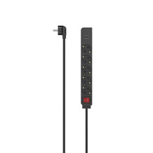 Hama prodlu�ovac� p��vod s vyp�na�em, 5x z�suvka schuko, 2x USB-A, 1,4 m, �ern�