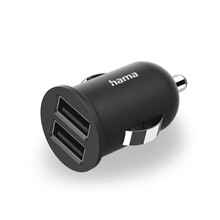 Hama USB nab�je�ka do vozidla, 2x USB-A, 2,4 A (12 W)