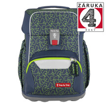 �koln� aktovka Step by Step BASIS, Green Geometric - 4 d�ln� set, AGR certifik�t