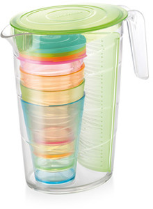 D�b�n myDRINK 2,5 l, 4 poh�ry s v��kem, zelen�