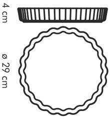 Forma s vlnit�m okrajem kulat� GUSTO pr. 28 cm