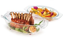 Ov�ln� pek�� s poklopem GrandCHEF 35 x 21 cm, sklen�n�