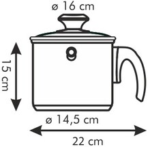 Ml�kovar dvoupl᚝ov� PRESTO s poklic� pr. 16 cm, 2,0 l